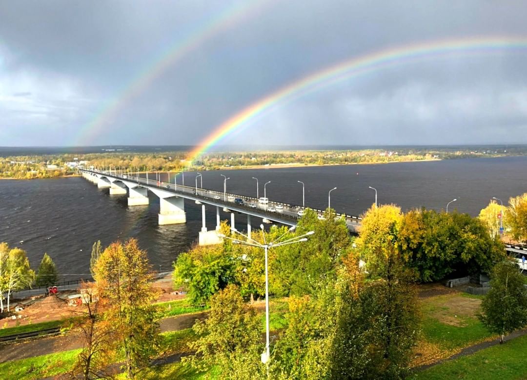Rainbow over the bridge